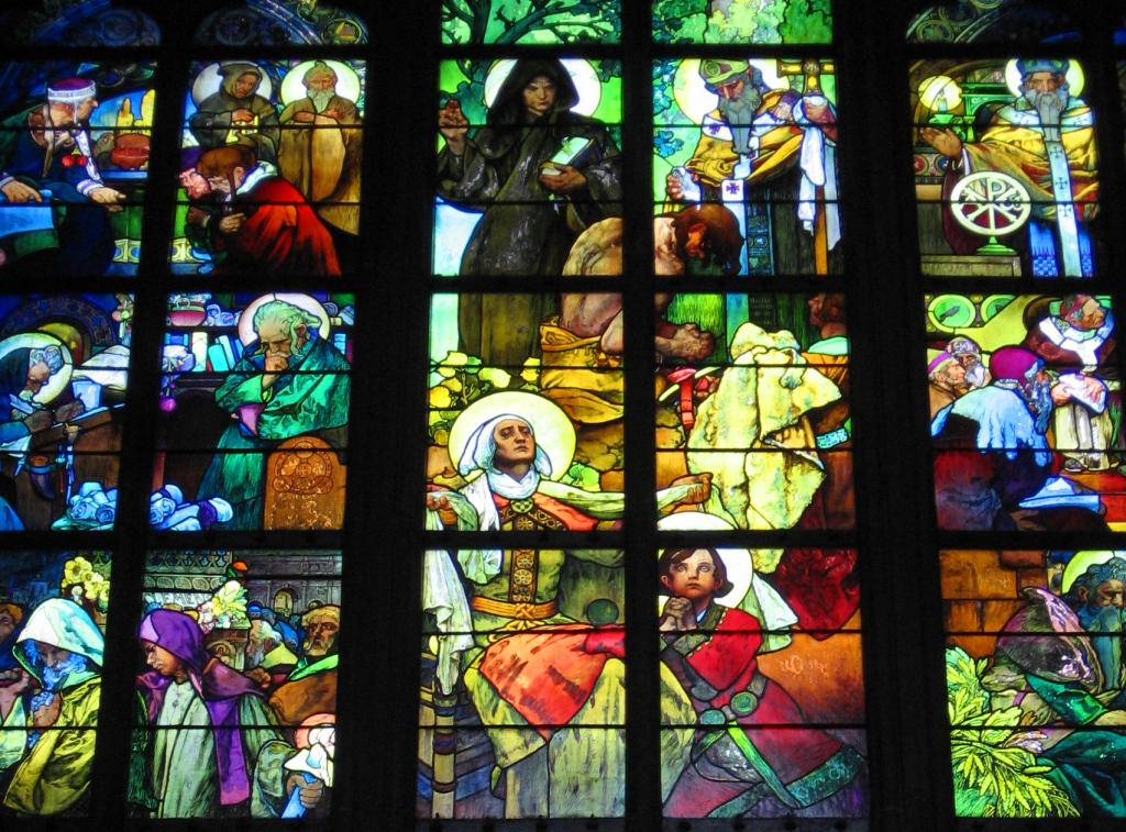 Mucha Stained Glass Window, St. Vitus Cathedral-Prague 